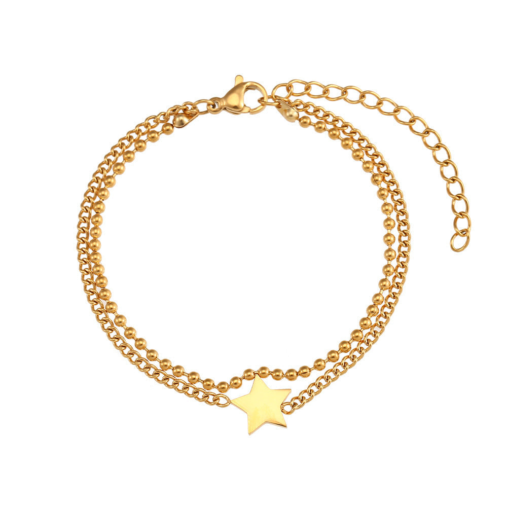 Beads Twist Chain Double Layer Bracelets