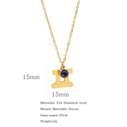 Zircon Constellation Zodiac Necklace