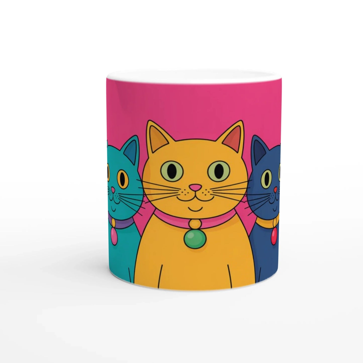 🐾 Colourful Cats Mug – Perfect Gift for Cat Lovers ☕