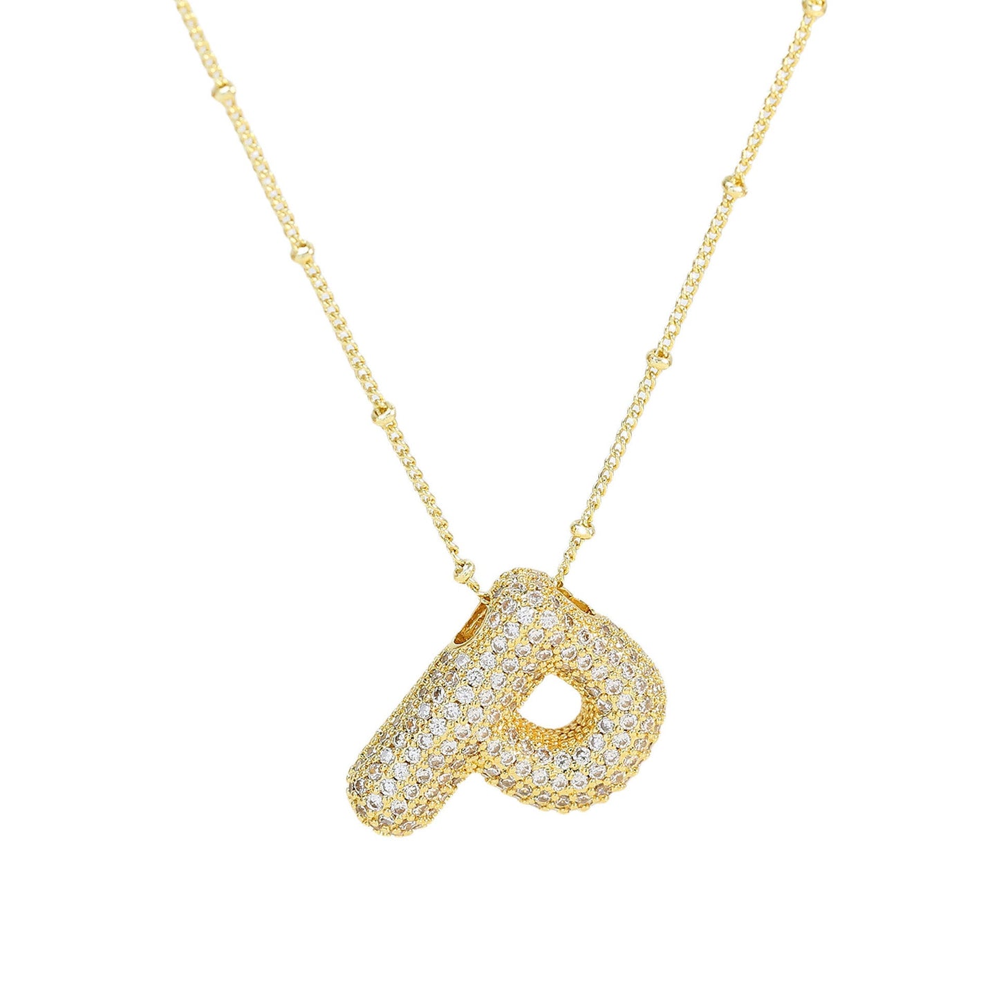 Bubble Balloon A-Z Letter Pendant Necklace