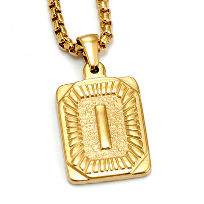 A-Z Alphabet Titanium Steel Letter Pendant Necklace