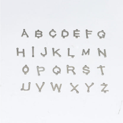 A-Z Letter Initial Snake Bone Chain Necklace