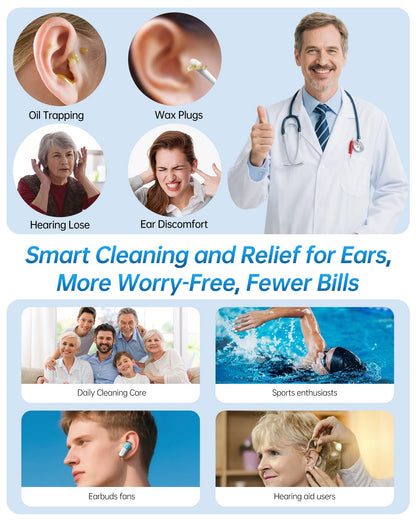 Featjoy Ear Wax Removal Kit — 2026 AI Ear Cleaner with 12 Modes & Real-Time Temp