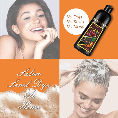 Fedulili Golden Brown Hair Dye Shampoo 3 In 1 – Color, Cleanse & Condition (500ml)