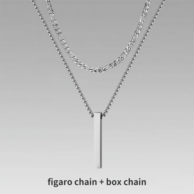 Men’s Layer Pillar Chain Necklace