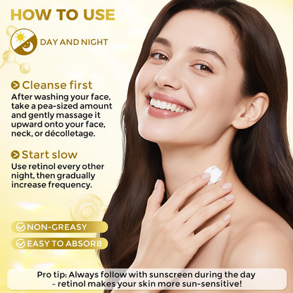 FeeMeFee Neck Firming Cream - Retinol, Peptides & Hyaluronic Acid