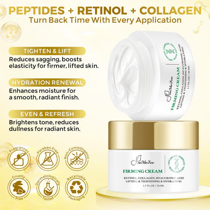 FeeMeFee Neck Firming Cream - Retinol, Peptides & Hyaluronic Acid