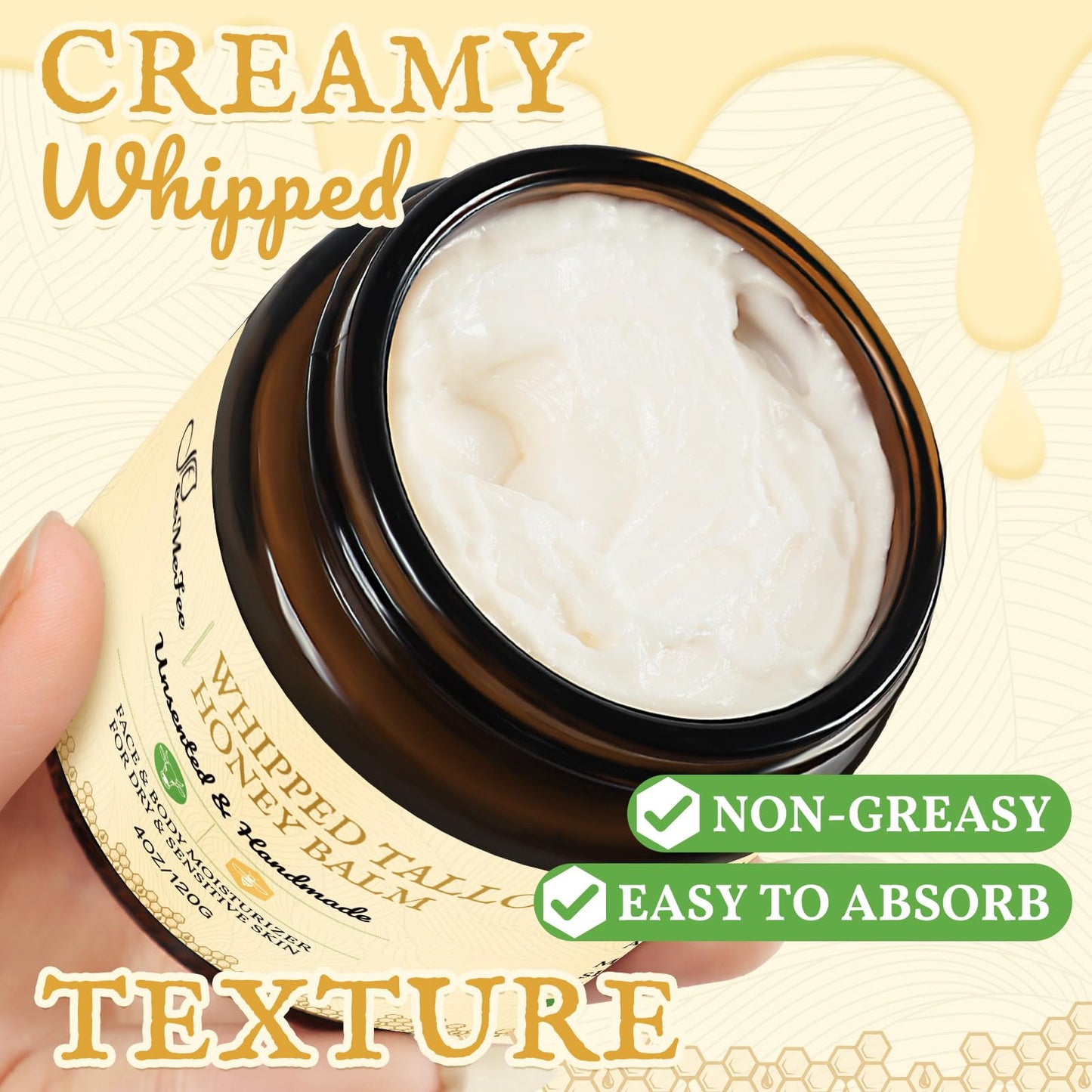 FeeMeFee Beef Tallow for Skin – Unscented Whipped Face & Body Moisturizer