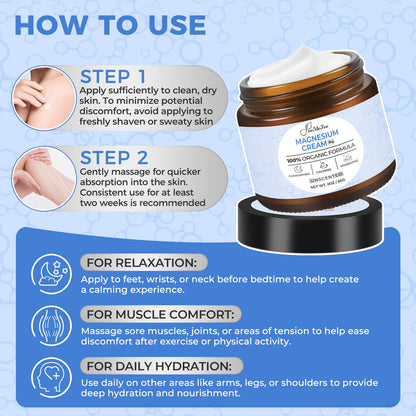 FeeMeFee Magnesium Lotion for Sleep, Muscle Relaxation & Hydration | Unscented 2 oz