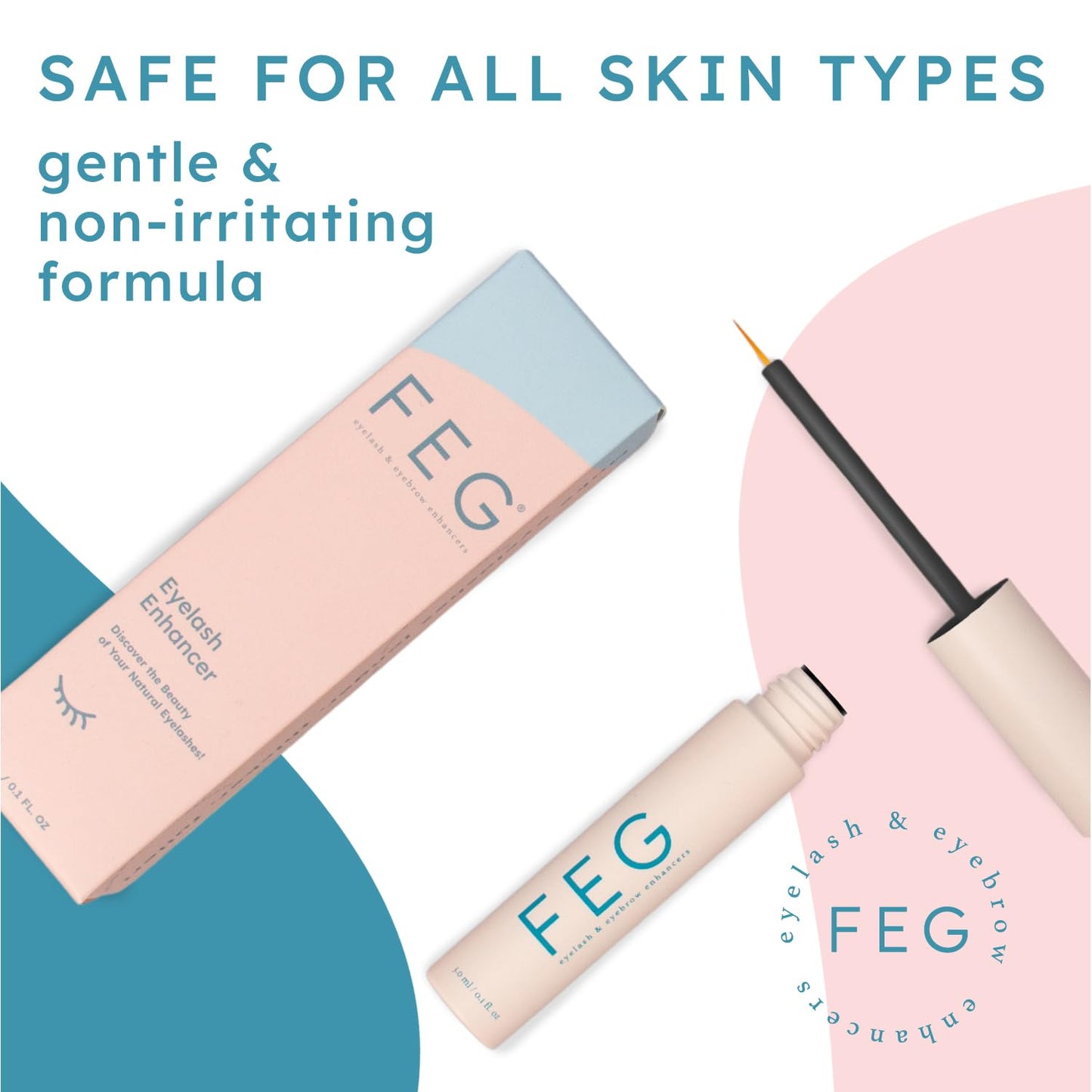 FEG Eyelash Growth Serum – Longer, Darker Lashes & Brows (Single Pack)