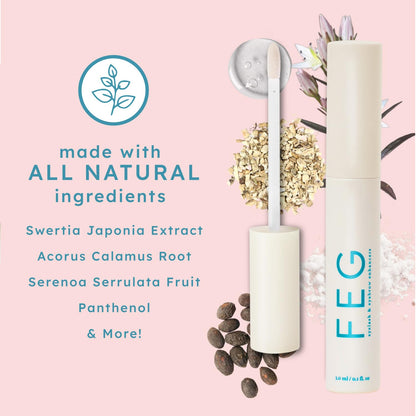 FEG Eyebrow Enhancer Growth Serum for Thicker Brows | Natural Brow Enhancing Serum for Growing and Thickening Eyebrows | Stimulates Natural Growth | 3ml | Single Pack