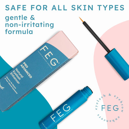 FEG Pro Advanced Natural Eyelash Enhancer Serum | Extra Strength Growth, 3ml