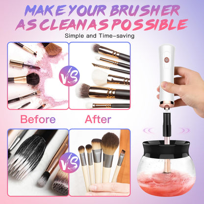 FEIMINI Electric Makeup Brush Cleaner – Wash & Dry in Minutes