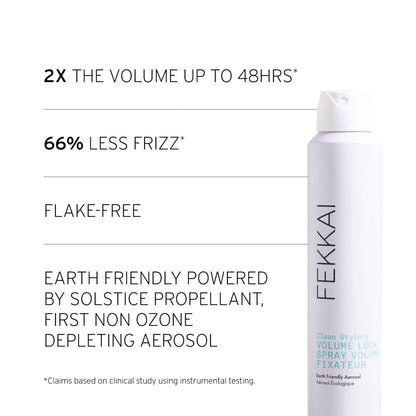 FEKKAI Clean Stylers Volumizing Hairspray – 7 oz | 72HR Humidity Resistance & 2X Volume | Vegan, Cruelty-Free