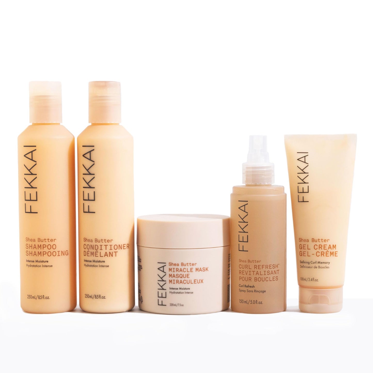 FEKKAI Shea Butter Shampoo (8.5 oz) + Conditioner (8.5 oz) – Deep Moisture, Softness & Shine, Frizz Reduction Up to 12H