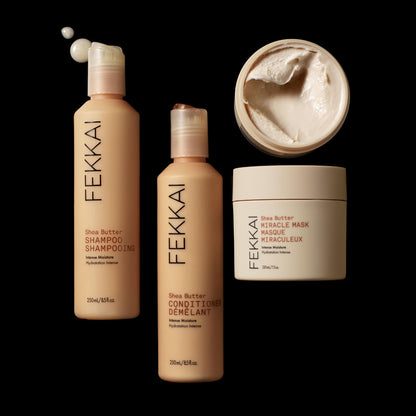 FEKKAI Shea Butter Shampoo (8.5 oz) + Conditioner (8.5 oz) – Deep Moisture, Softness & Shine, Frizz Reduction Up to 12H