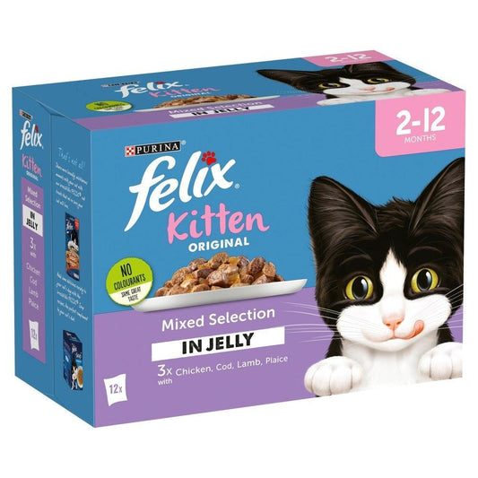 Felix Pouch Kitten Mixed Selection (Chicken) in Jelly  12 x 100g