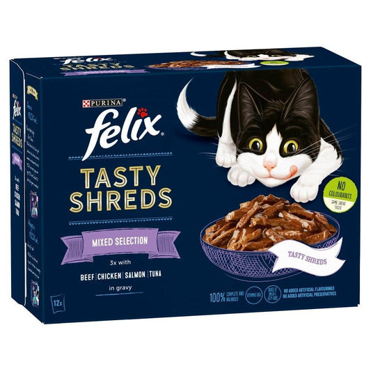 Felix Pouches Tasty Mixed Selection in Gravy  12 x 80g