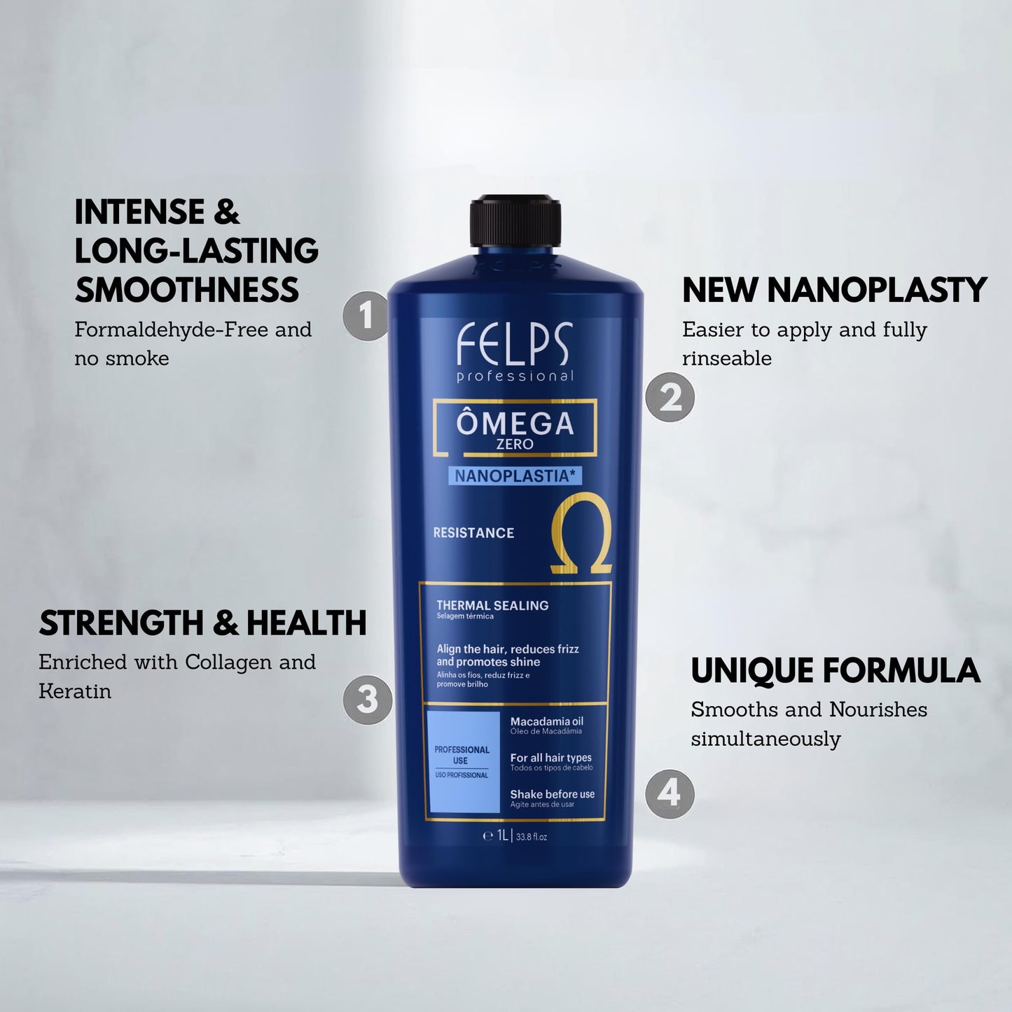 Felps Professional Thermal Sealing Omega Zero Unique Nanoplastia 500ml