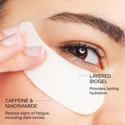 FEMMUE Aurora Dewy Eye Patches (4pk) | Cooling Under-Eye Mask with Niacinamide & Caffeine