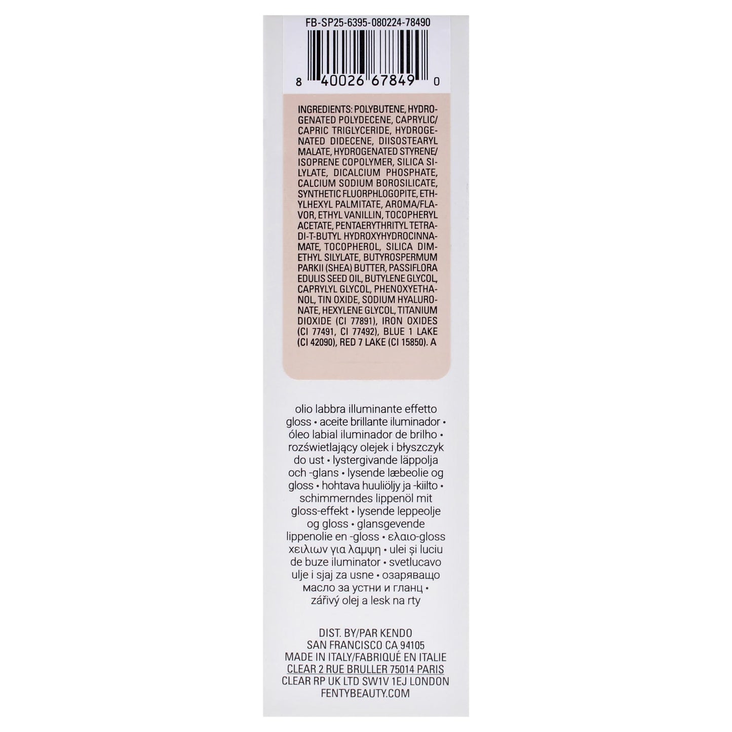 FENTY BEAUTY Gloss Bomb Luminizing Lip Oil N Gloss 01 Fussy