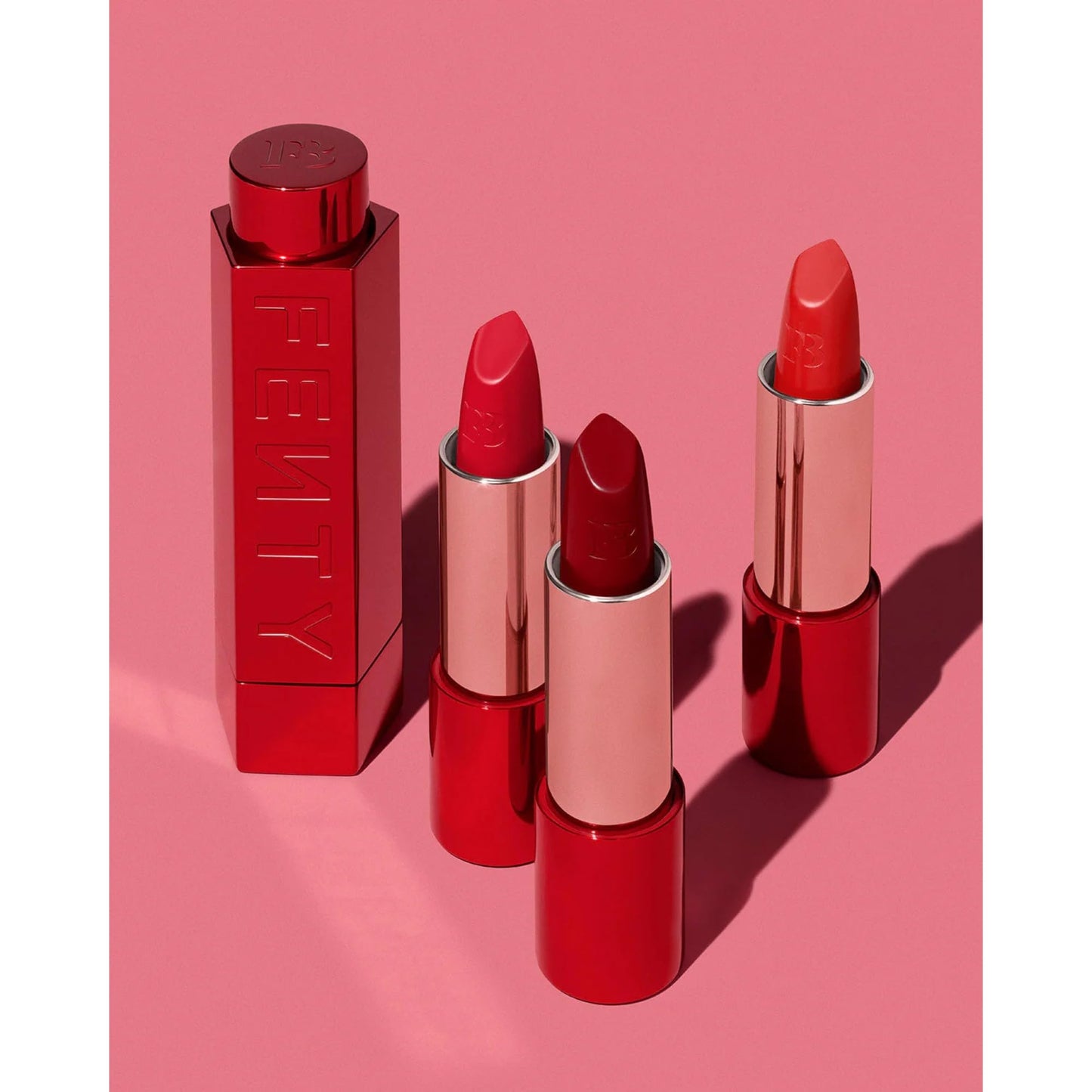 FENTY BEAUTY Icon Semi-Matte Lipstick Refill Kissin' Kutie | Refillable, Longwear Nude Pink 3.8g