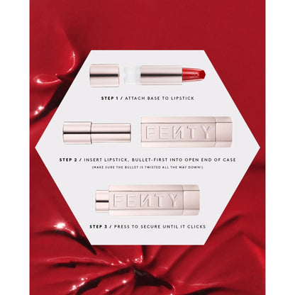 FENTY BEAUTY Icon Semi-Matte Lipstick Refill Kissin' Kutie | Refillable, Longwear Nude Pink 3.8g