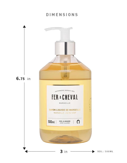 Fer à Cheval Honey & Almond Nourishing Liquid Soap – Ultra Gentle, 2x500ml