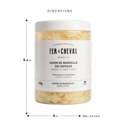 Fer à Cheval Marseille Soap Flakes – Vegetable Soap Base for Soap Making from France | 400 g
