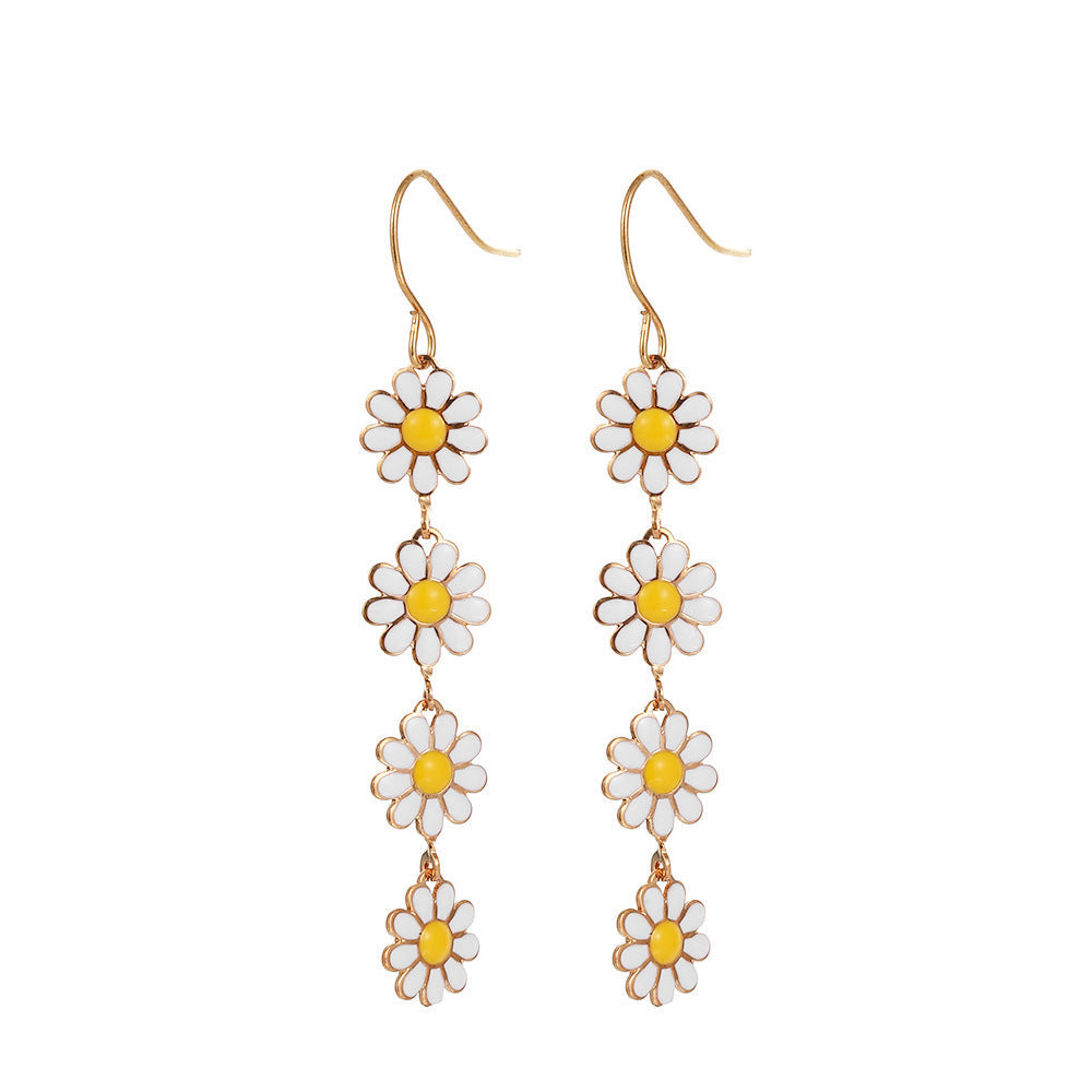 Little Daisy Drop Oil Earrings