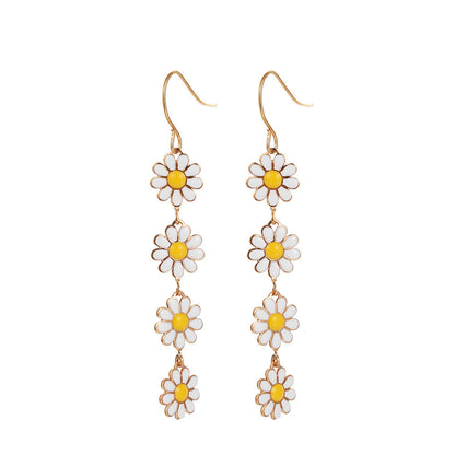 Little Daisy Drop Oil Earrings