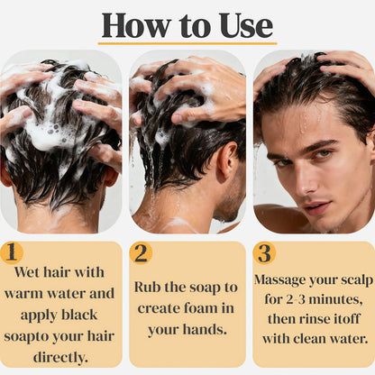 FHH Gray Hair Reverse Bar – 2-Pack Natural Darkening Shampoo Soap for Men & Women