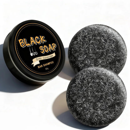 FHH Gray Hair Reverse Bar – 2-Pack Natural Darkening Shampoo Soap for Men & Women