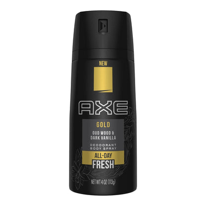FIYY6VC Axe Gold Oud Wood and Dark Vanilla Deodorant Spray – 4.0 oz Pack of 2