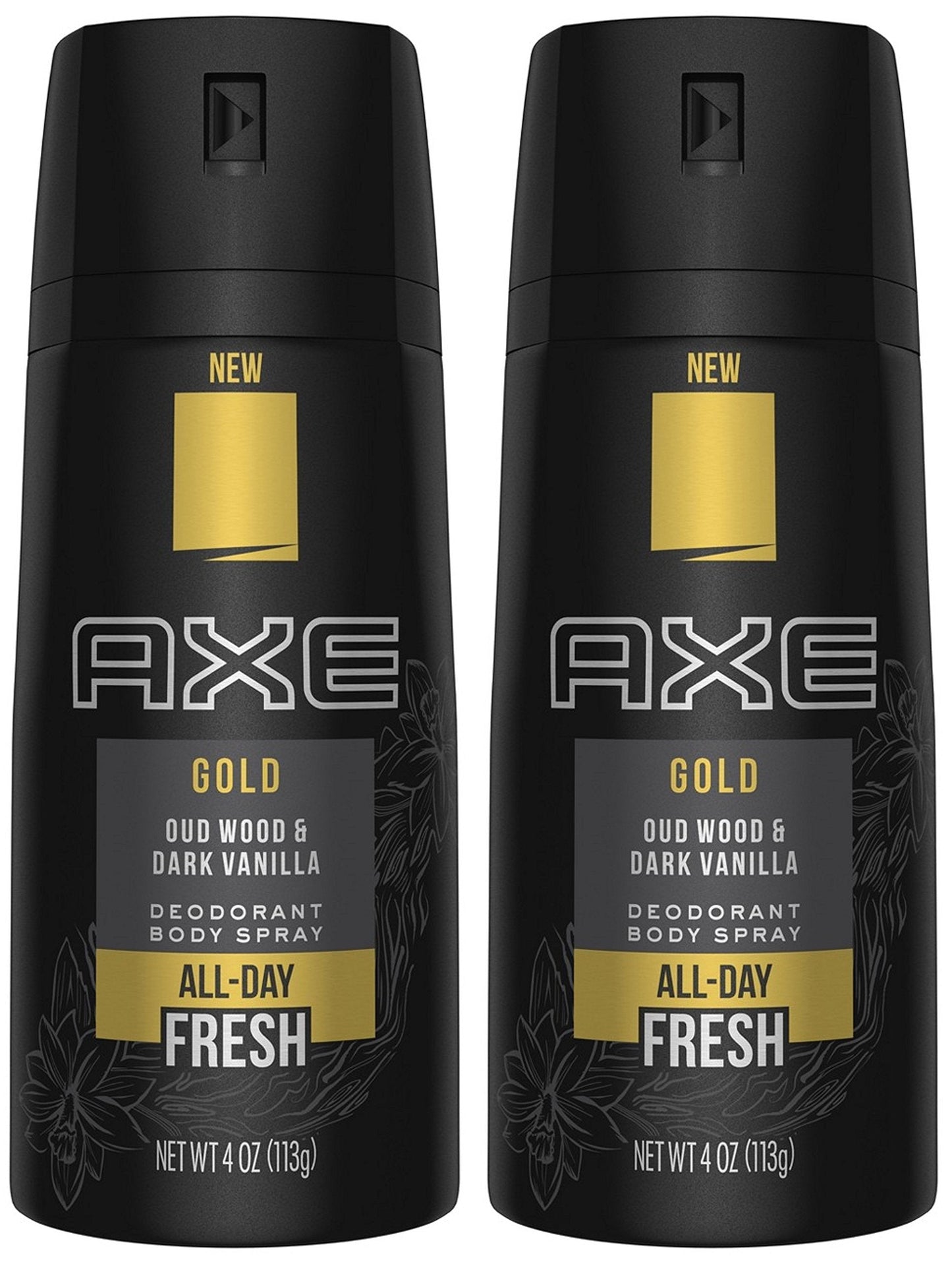 FIYY6VC Axe Gold Oud Wood and Dark Vanilla Deodorant Spray – 4.0 oz Pack of 2