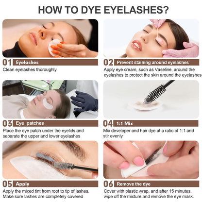 FIAHNG Lash Color Kit – Professional DIY Brow & Lash Tint, 4–6 Weeks, Safe & Easy at Home