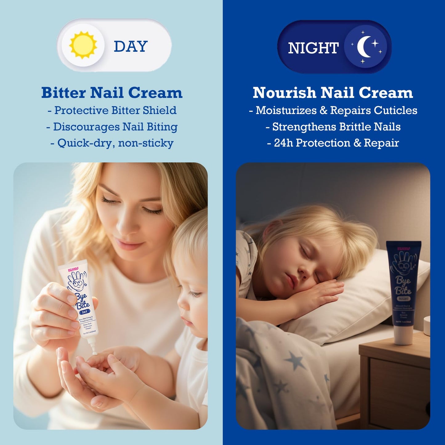 FIAYAF ByeBite Day & Night Nail Care Duo — Bitter Protection + Nourish Cream