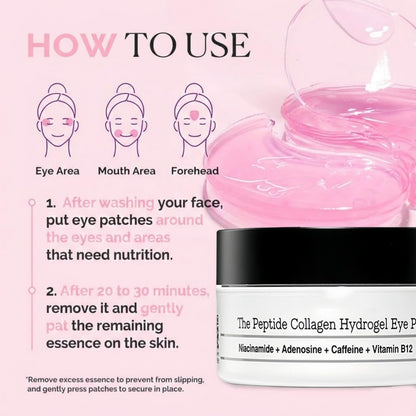 Fidiiog Collagen Hydrogel Eye Masks – Puffy Eyes & Dark Circles, 60-Piece Set