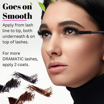 Fifth & Skin NATURLASH Natural Mascara (BLACK) – Hypoallergenic, Vegan, Gluten/Nut Free, Paraben Free