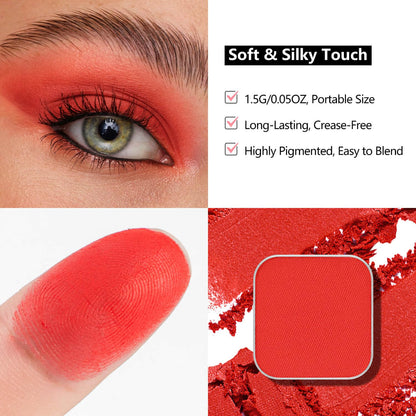 Fillwie Christmas 3-Color Eyeshadow Trio – Festive Holly Red, Evergreen Green & Golden Yellow | Matte & Shimmer