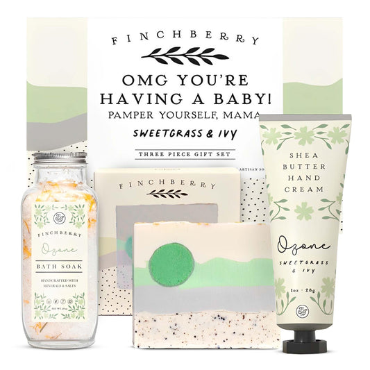 FinchBerry 3-Piece Gift Set OMG You're Having a Baby – Baby Shower & New Mom Care