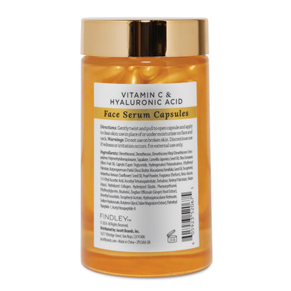 Findley Brightening Serum with Vitamin C & Hyaluronic Acid | Hydration & Radiance (60 pcs, 2.7 oz)