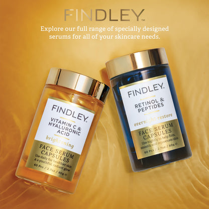 Findley Brightening Serum with Vitamin C & Hyaluronic Acid | Hydration & Radiance (60 pcs, 2.7 oz)