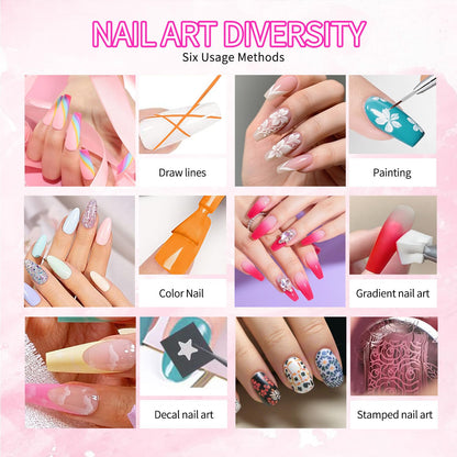 Finger Secret 16 Neon Ombre Gel Pat Palette with 100 Nail Sponges