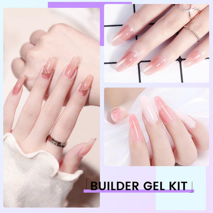 Finger Secret 60g Pink Builder Gel – Durable Hard Gel for 3D Nail Extensions & Nail Art (2.1oz)