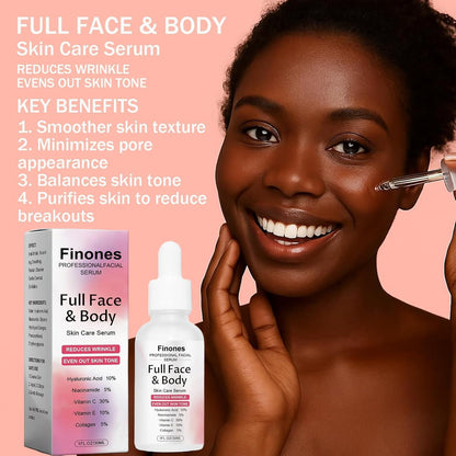 Finones Skin Vitamin Serum | 5-in-1 Anti-Wrinkle & Hydration for Face & Body