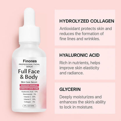 Finones Skin Vitamin Serum | 5-in-1 Anti-Wrinkle & Hydration for Face & Body