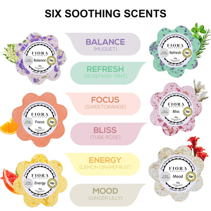 Fiora Naturals Shower Bombs Aromatherapy - Spa Shower Steamers for Relaxation & Self-Care