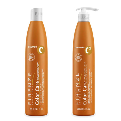 Firenze Professional Color Care Bundle 300ml (10.1 fl oz) Each – Color-Protect Shampoo & Conditioner for Blonde & Color-Treated Hair