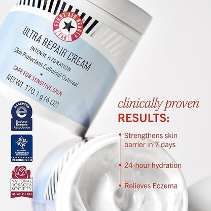 First Aid Beauty Ultra Repair Cream – 14 oz Vanilla Cinnamon | Deep Hydration